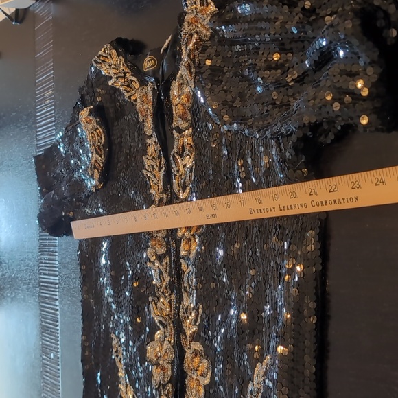 Veelam Silk Sequin Top Size M - Picture 5 of 7